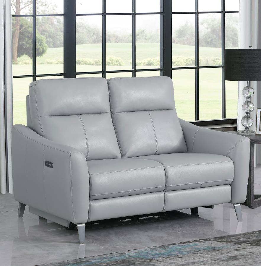 Derek Grey Power Loveseat