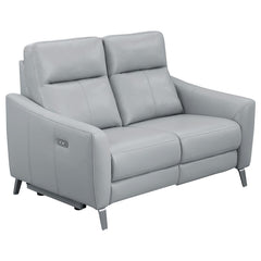 Derek Grey Power Loveseat