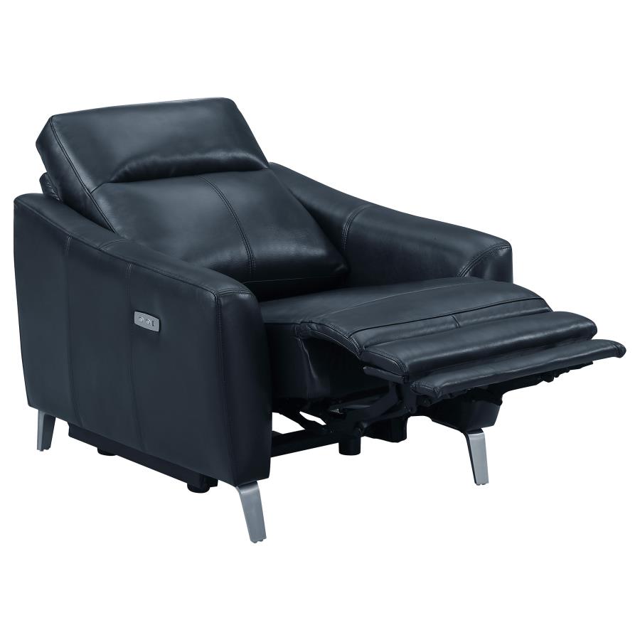Derek Blue Power Recliner