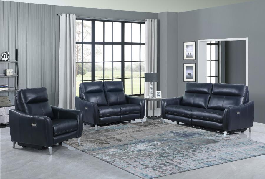 Derek Blue Power Recliner