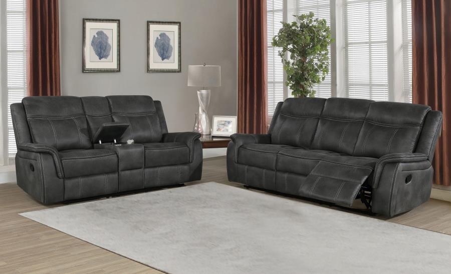 Lawrence Black 2 Pc Motion Sofa Set