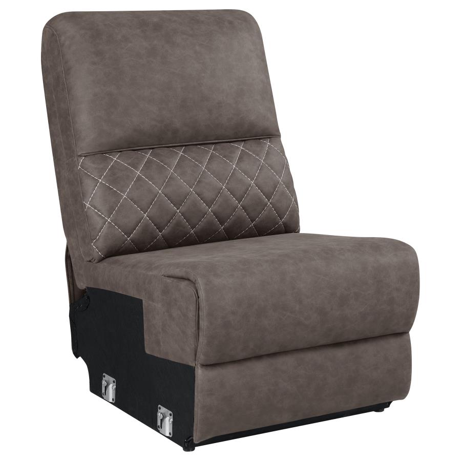 Variel Brown Armless Chair