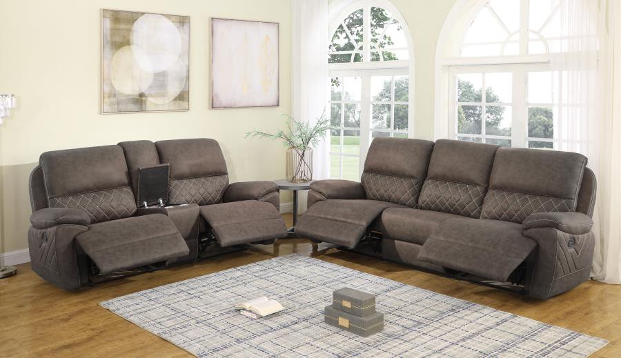 Variel Brown 6 Pc Motion Sectional