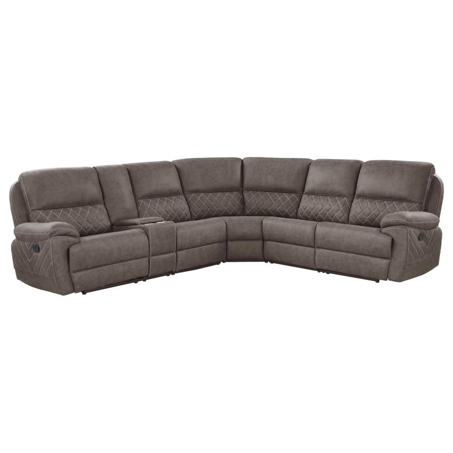 Variel Brown 6 Pc Motion Sectional