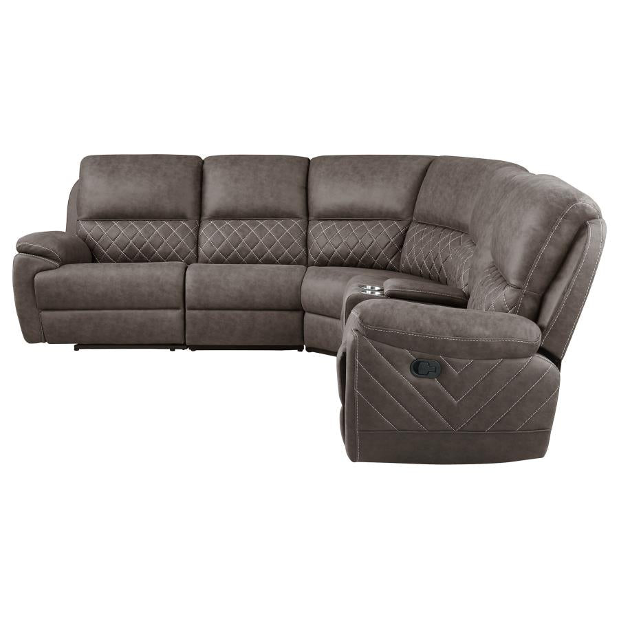 Variel Brown 6 Pc Motion Sectional