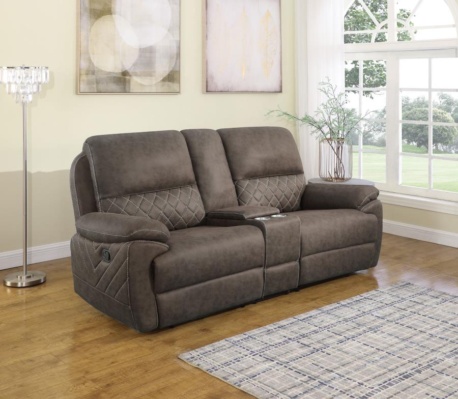 Variel Brown Motion Loveseat