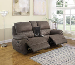 Variel Brown Motion Loveseat