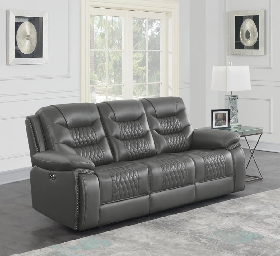 Flamenco Grey Power Sofa