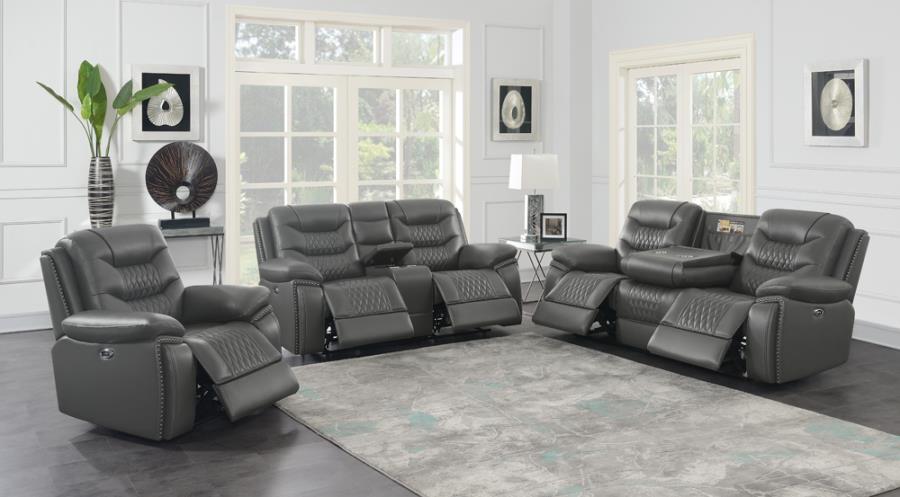Flamenco Grey Power Loveseat