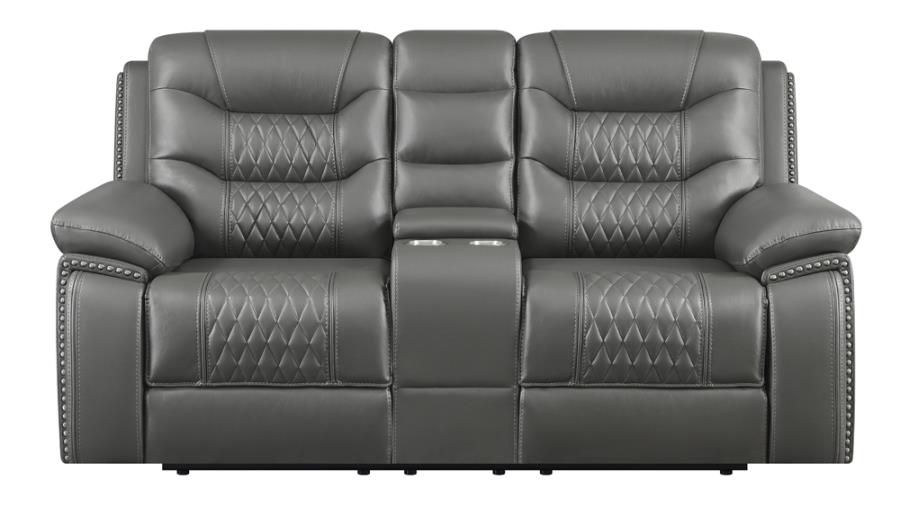 Flamenco Grey Power Loveseat