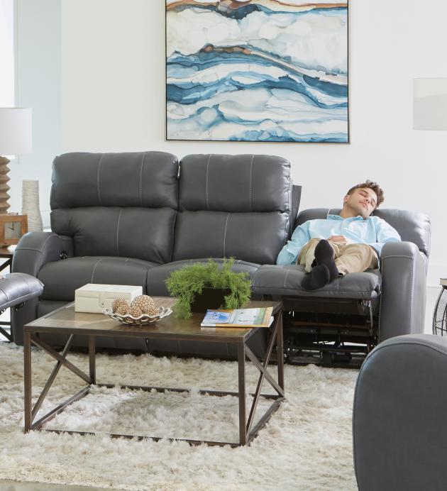 Angelo Power Headrest Power LayFlat Reclining Loveseat