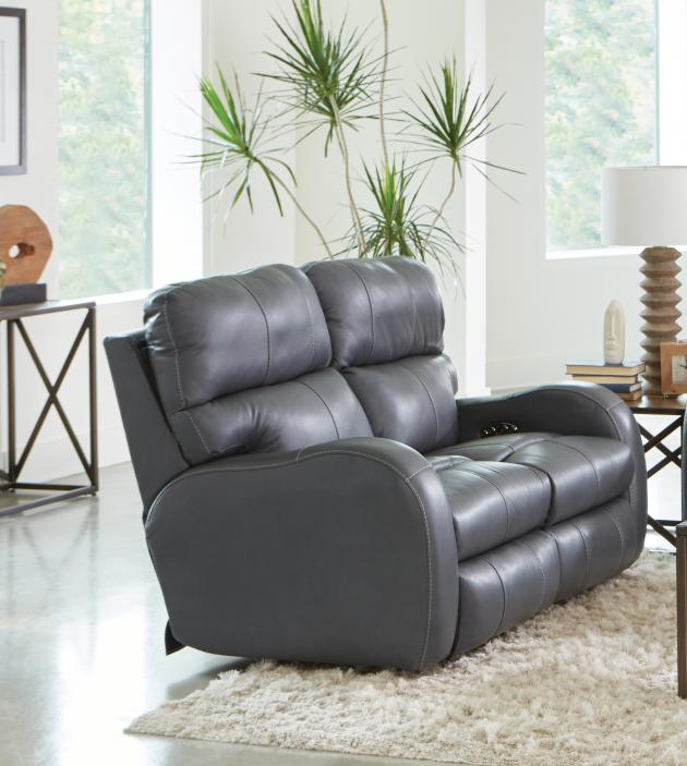Angelo Power Headrest Power LayFlat Reclining Loveseat