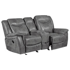 Conrad Grey Glider Loveseat W/ Power Outlet