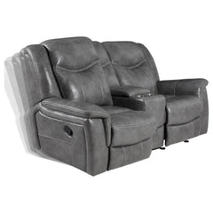 Conrad Grey Glider Loveseat W/ Power Outlet