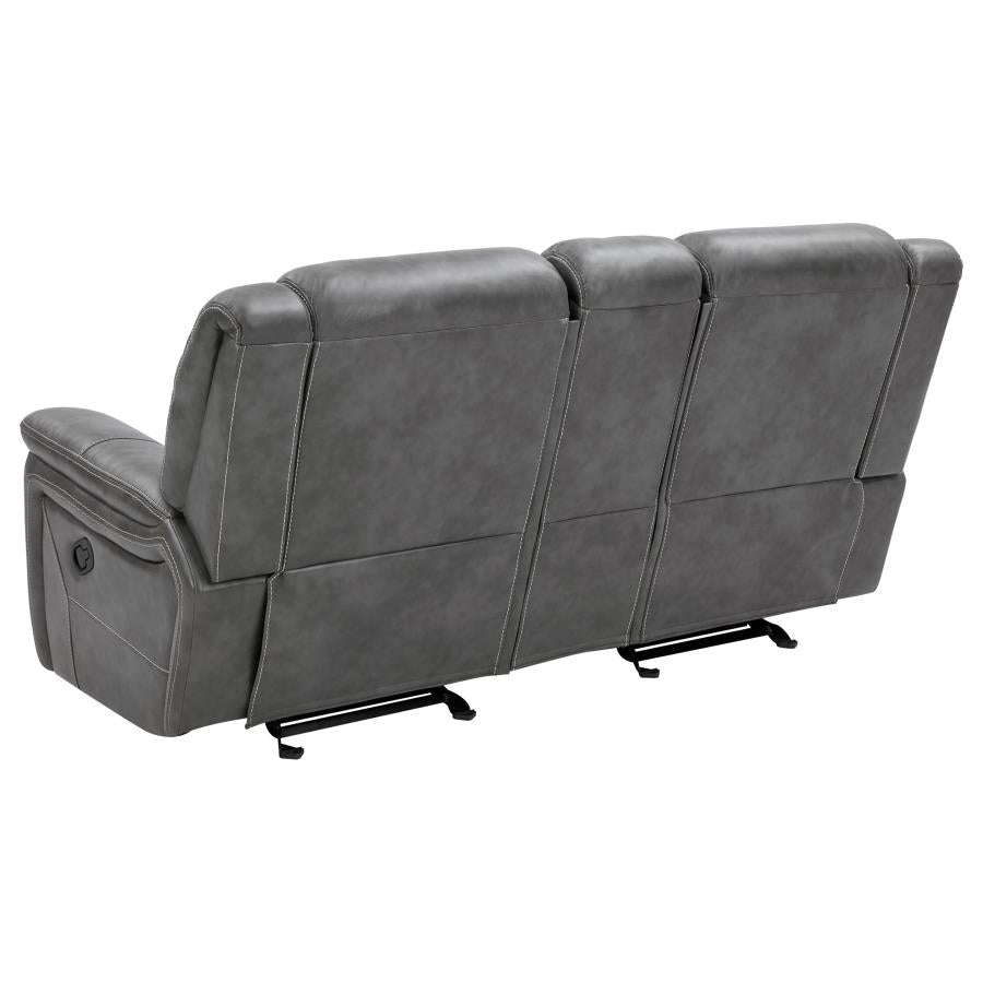 Conrad Grey Glider Loveseat W/ Power Outlet