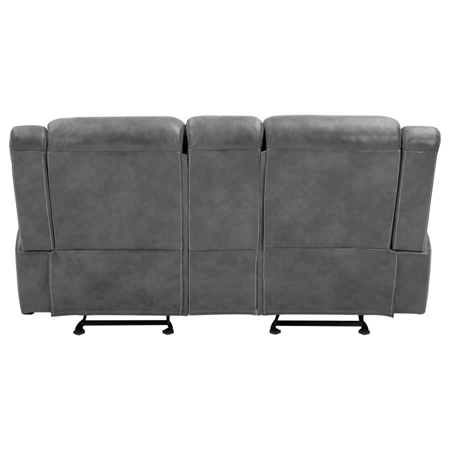Conrad Grey Glider Loveseat W/ Power Outlet