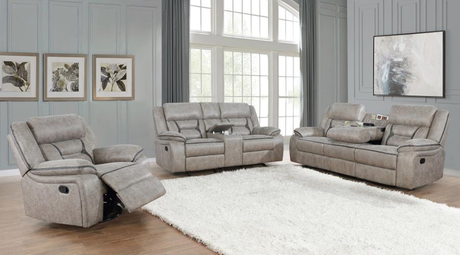 Greer Beige Glider Loveseat