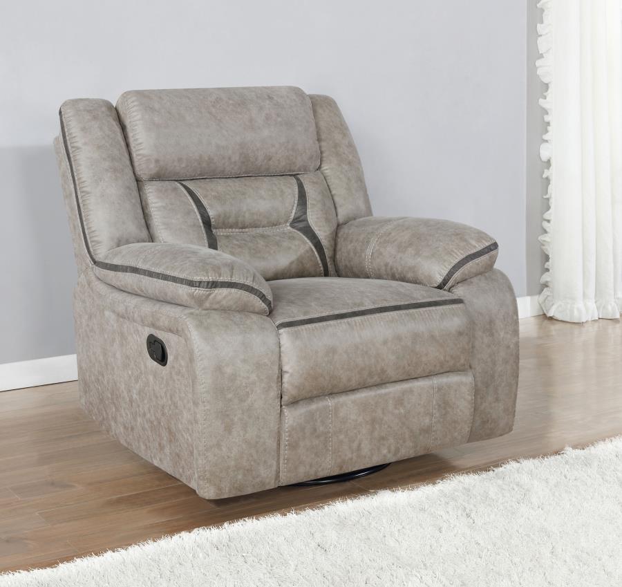 Greer Beige Swivel Glider Recliner