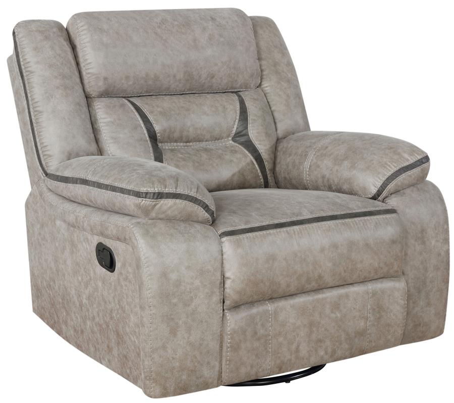 Greer Beige Swivel Glider Recliner