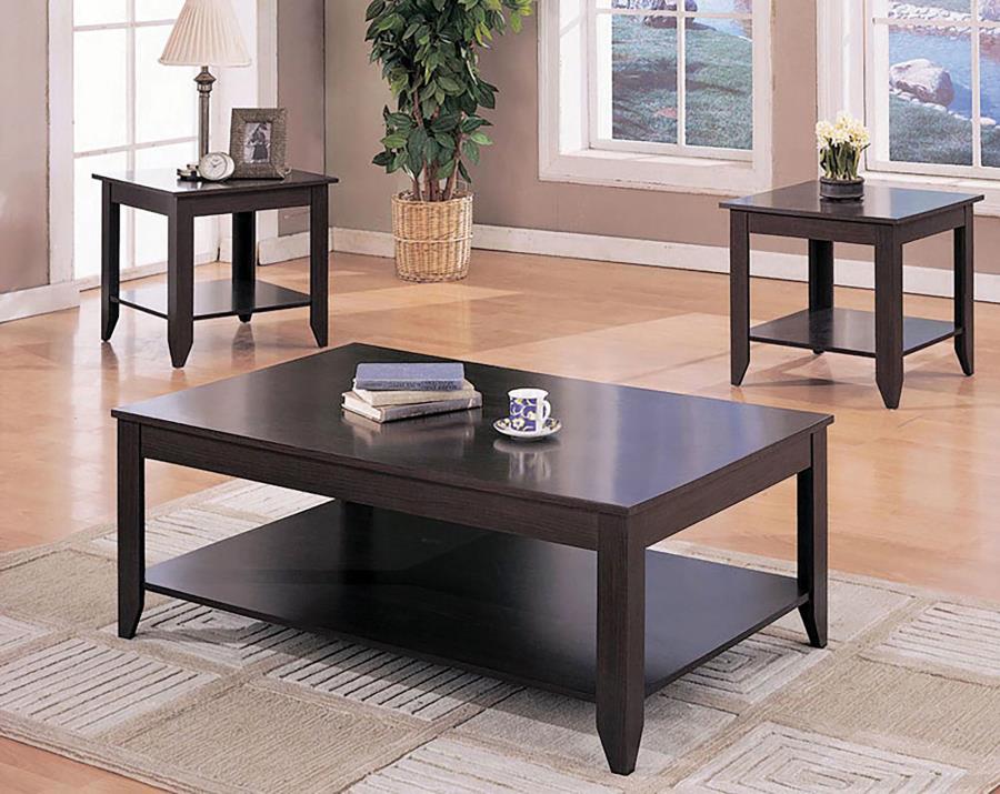 Brooks Brown 3 Pc Coffee Table Set