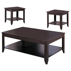 Brooks Brown 3 Pc Coffee Table Set