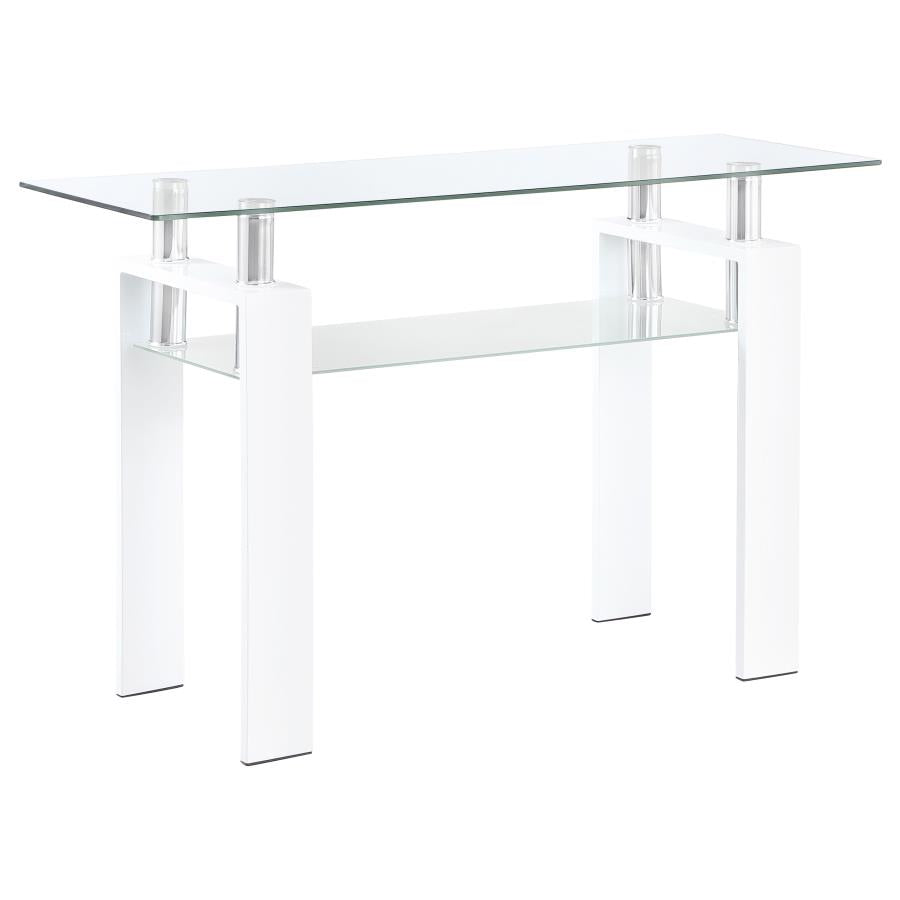 Dyer White Sofa Table