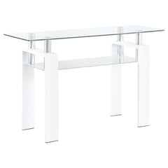 Dyer White Sofa Table
