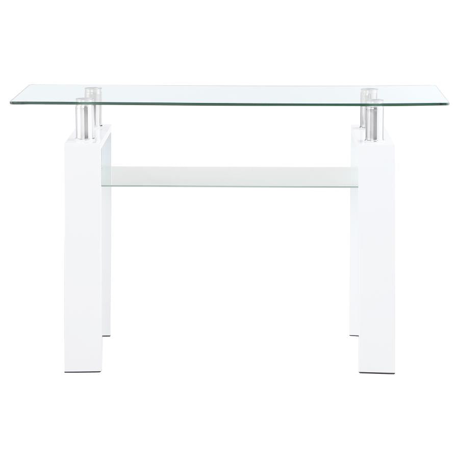 Dyer White Sofa Table