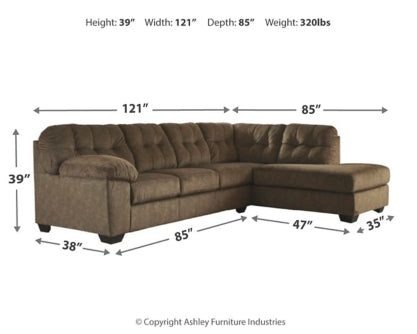 Accrington 2-Piece Sectional with Ottoman - PKG001586