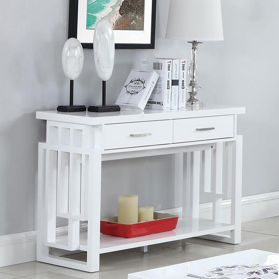Schmitt White Sofa Table