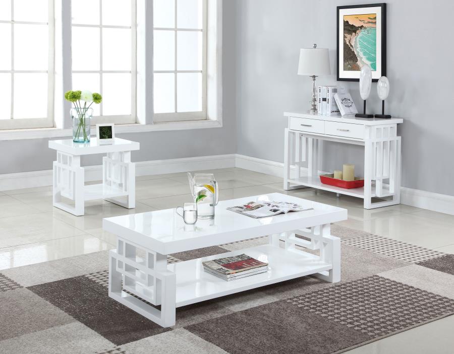 Schmitt White Sofa Table