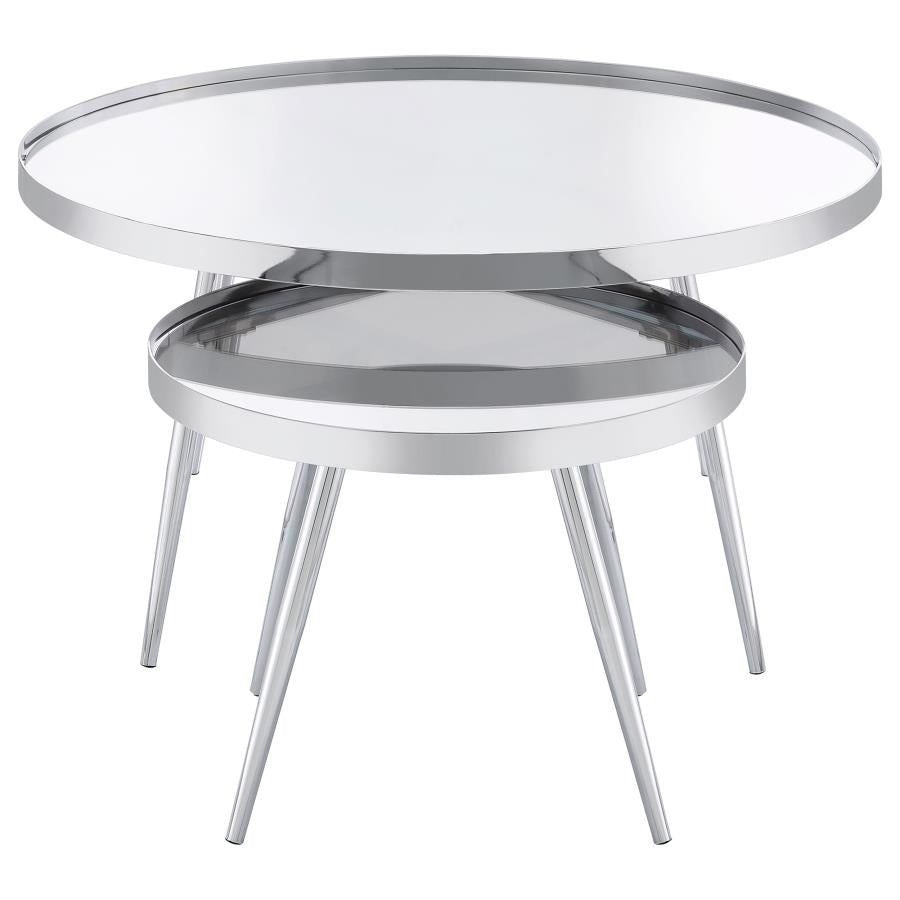 Kaelyn Silver 2 Pc Nesting Coffee Table