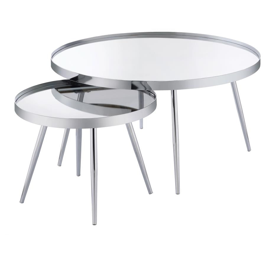 Kaelyn Silver 2 Pc Nesting Coffee Table