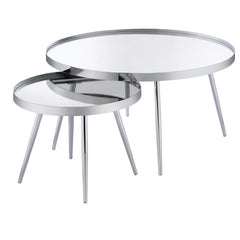 Kaelyn Silver 2 Pc Nesting Coffee Table