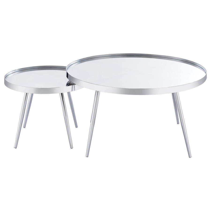 Kaelyn Silver 2 Pc Nesting Coffee Table