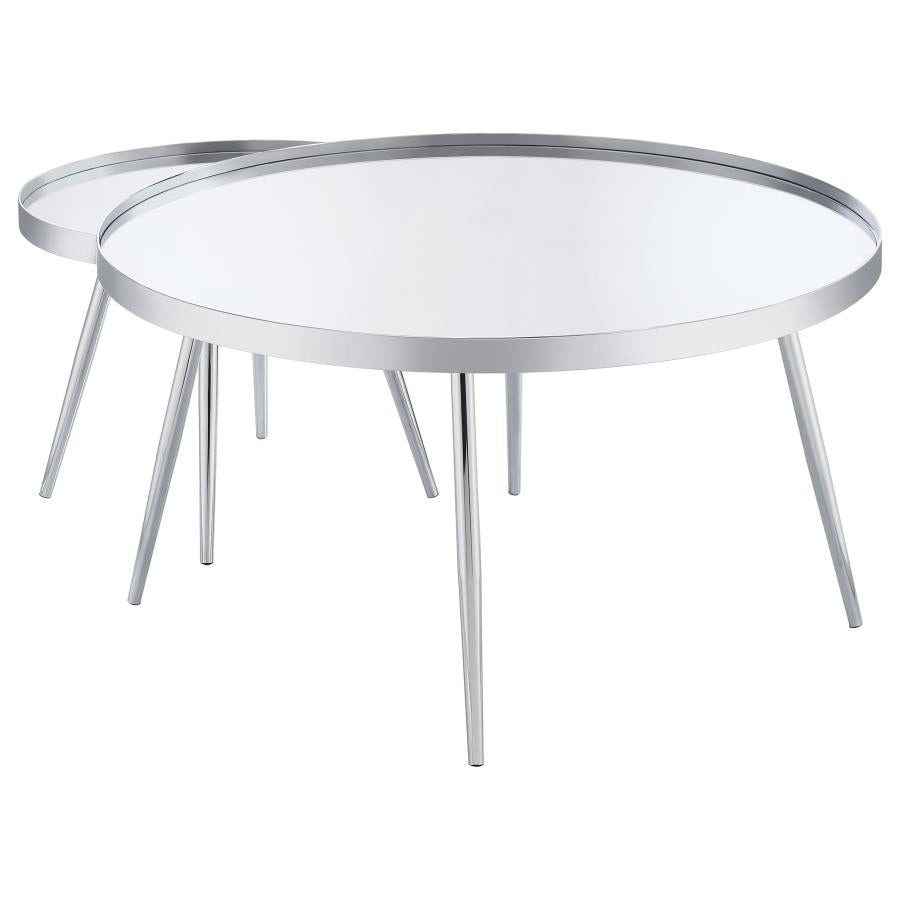 Kaelyn Silver 2 Pc Nesting Coffee Table