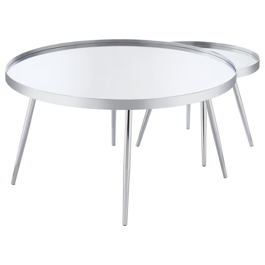 Kaelyn Silver 2 Pc Nesting Coffee Table
