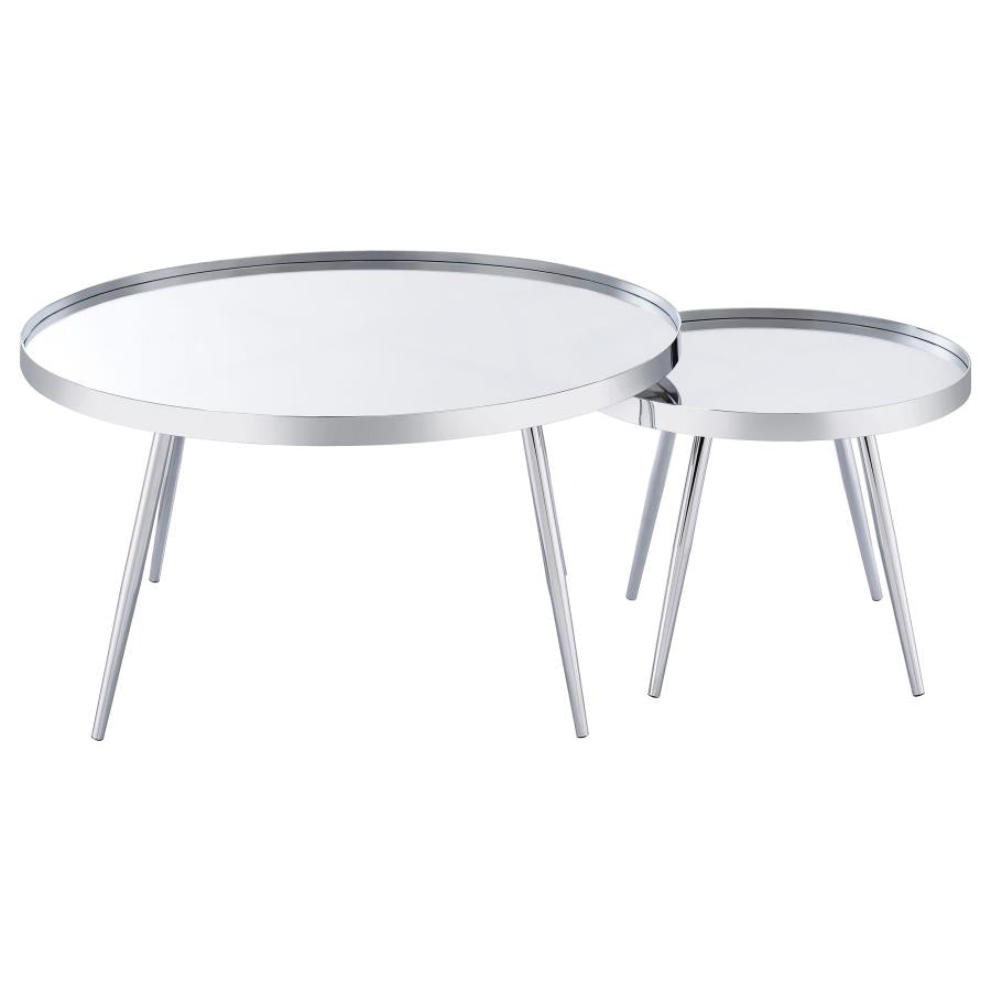 Kaelyn Silver 2 Pc Nesting Coffee Table