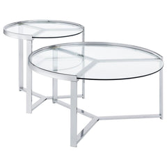 Delia Silver 2 Pc Nesting Coffee Table