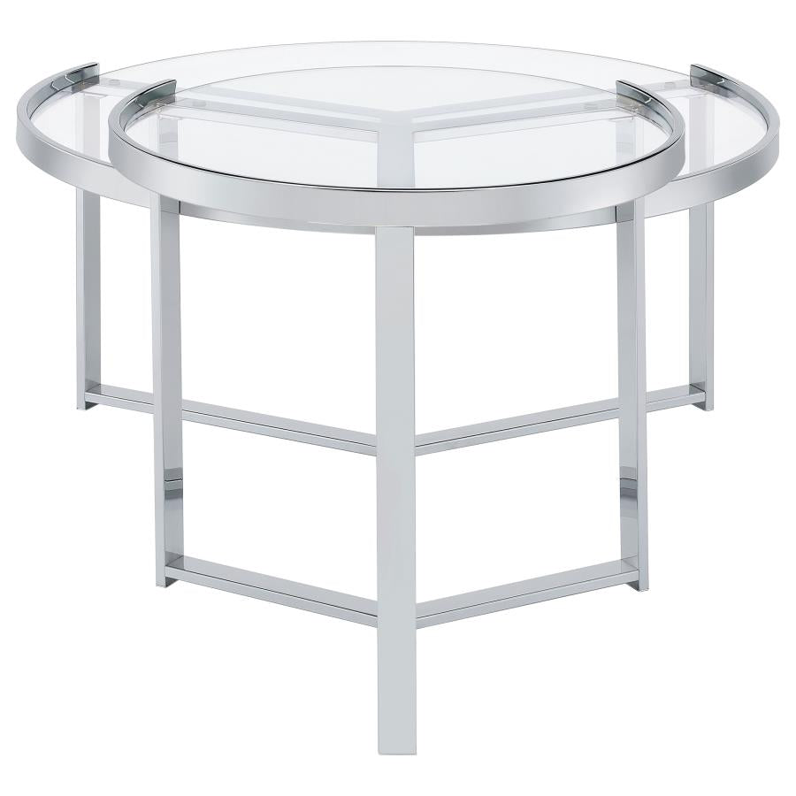 Delia Silver 2 Pc Nesting Coffee Table