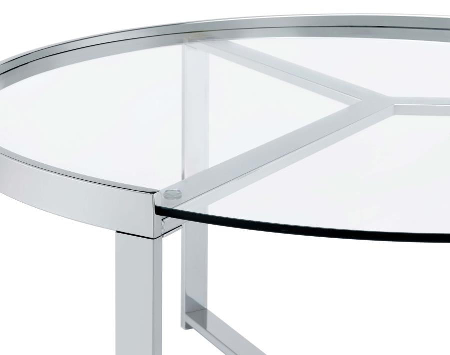 Delia Silver 2 Pc Nesting Coffee Table