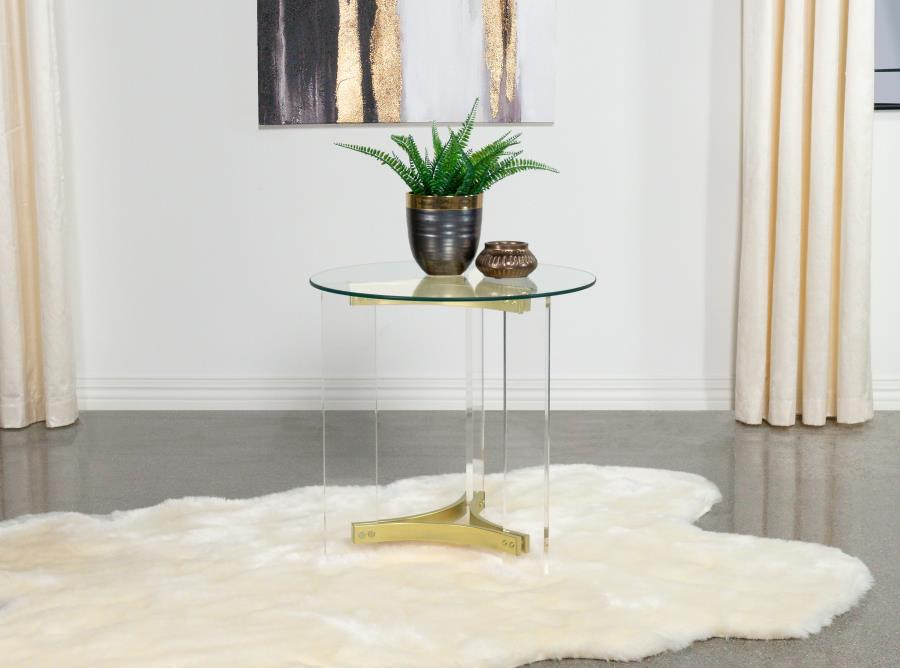 Janessa Gold End Table
