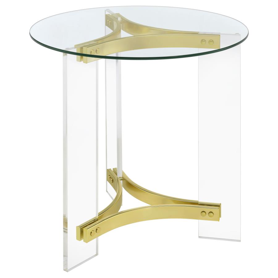 Janessa Gold End Table