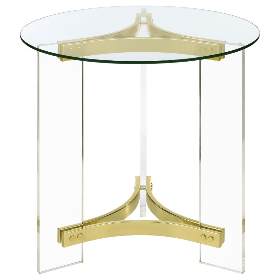 Janessa Gold End Table