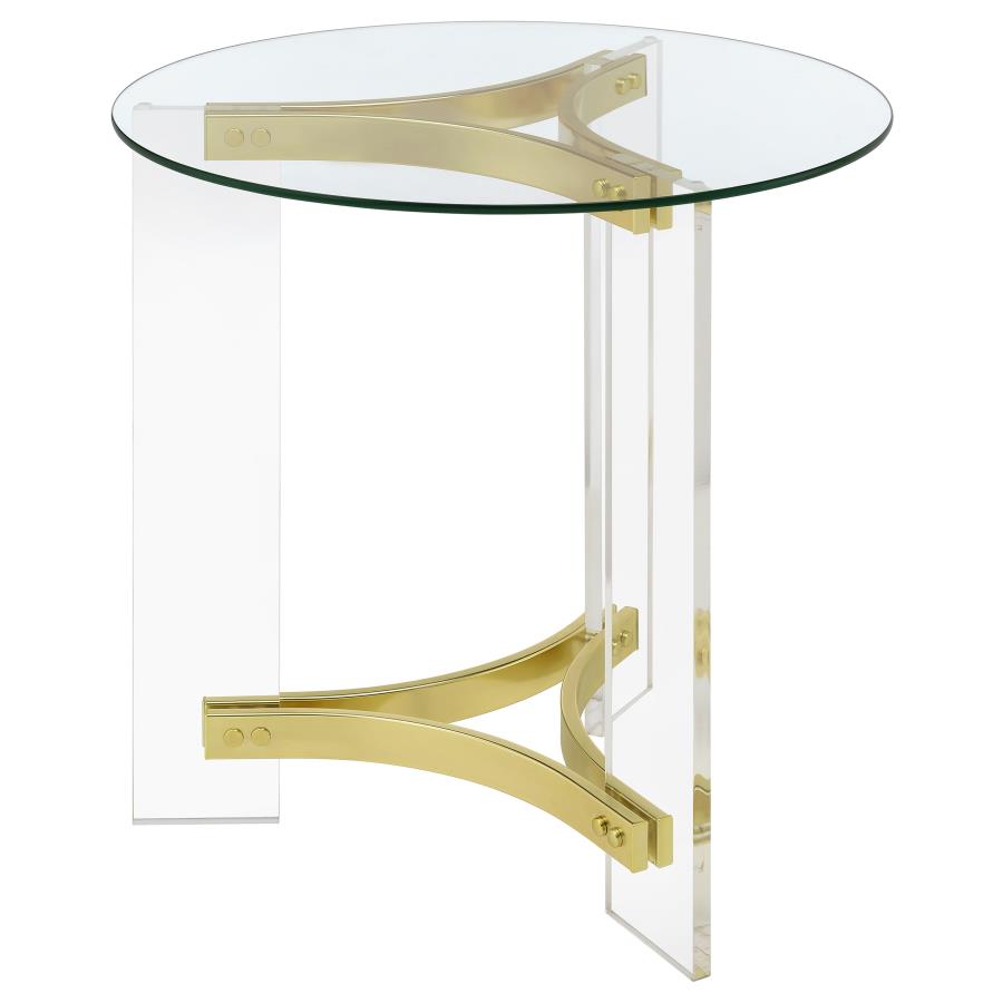 Janessa Gold End Table