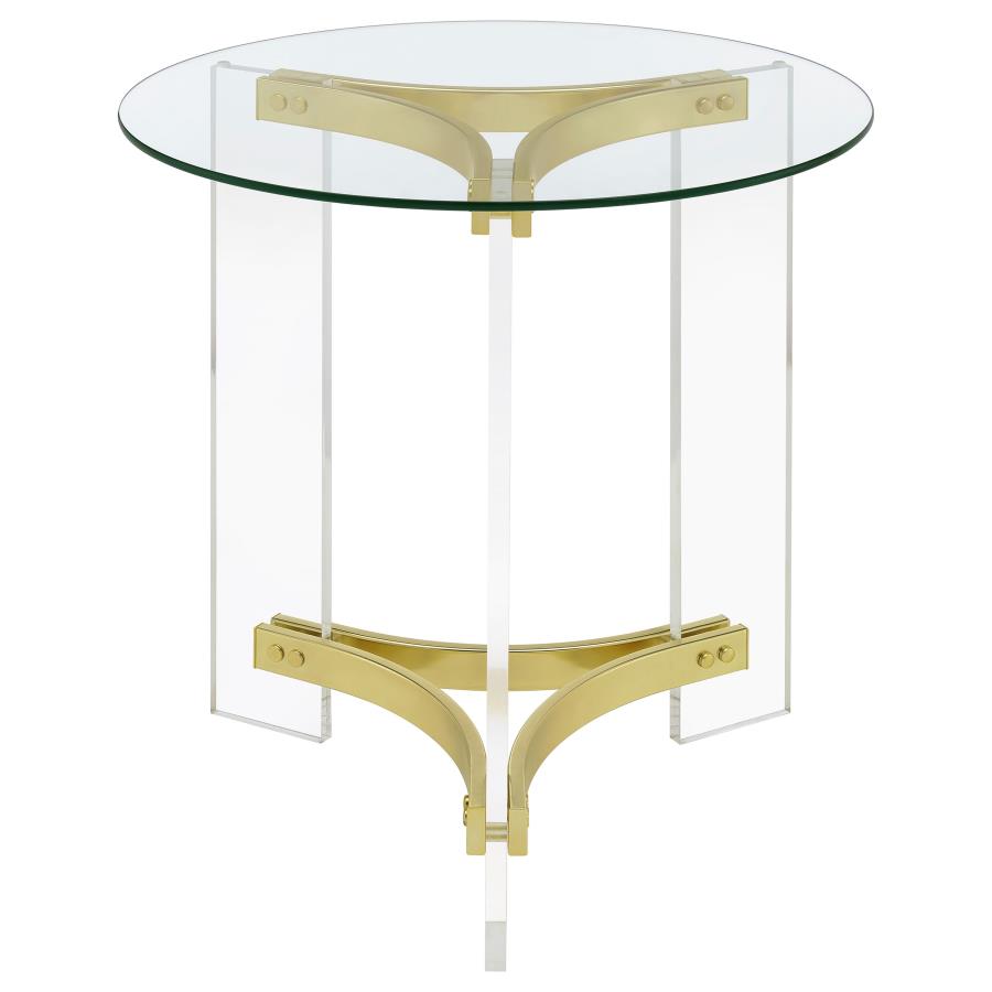 Janessa Gold End Table