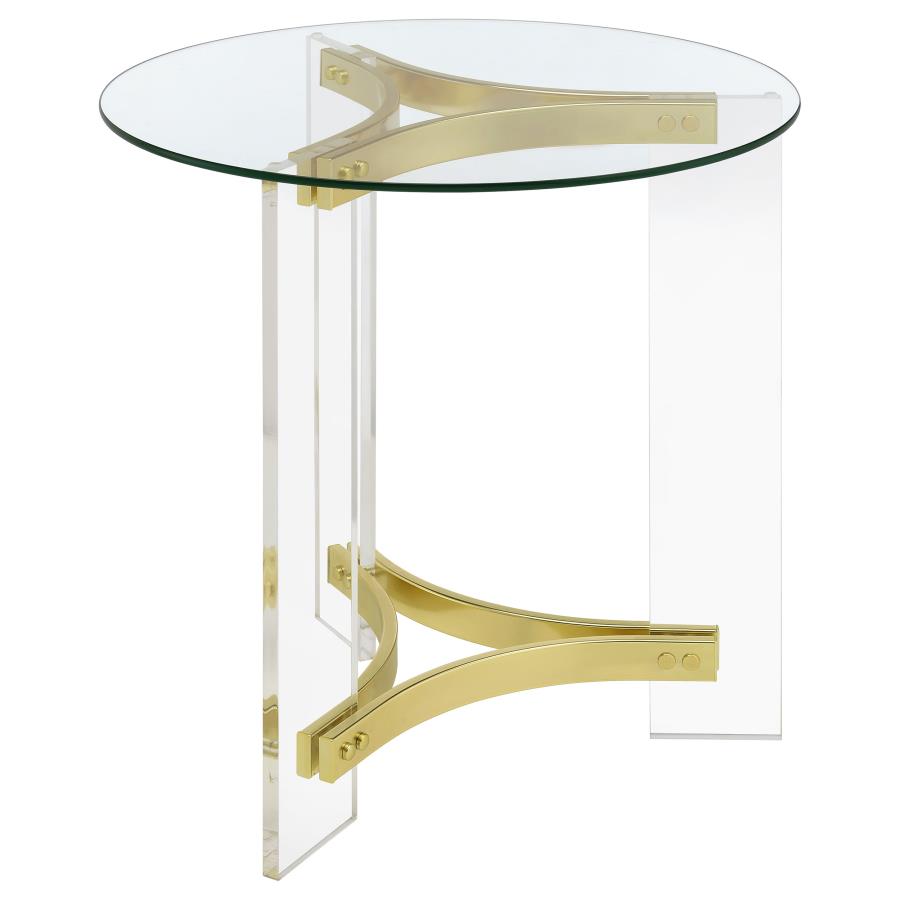 Janessa Gold End Table