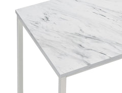 Leona White End Table