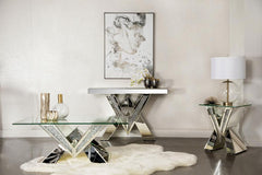 Taffeta Silver Sofa Table