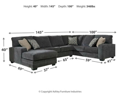 Tracling 3-Piece Sectional with Ottoman - PKG001612